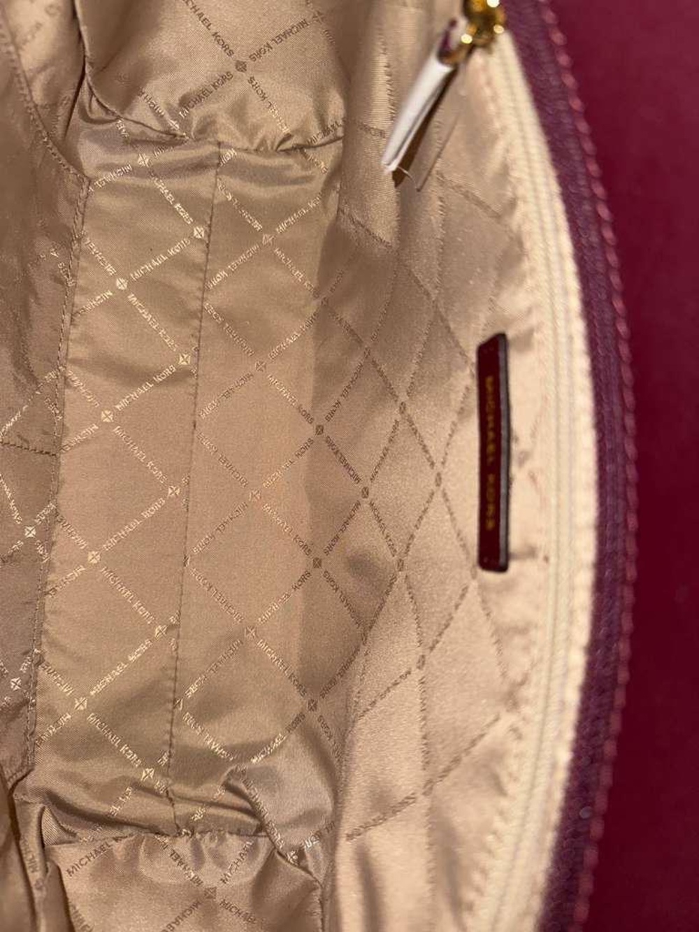 Michael Kors Burgundy Saffiano Chain-Handle Tote - Picture 9 of 9